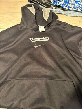 Nike Black Vanderbilt Pullover Hoodie with White Swoosh